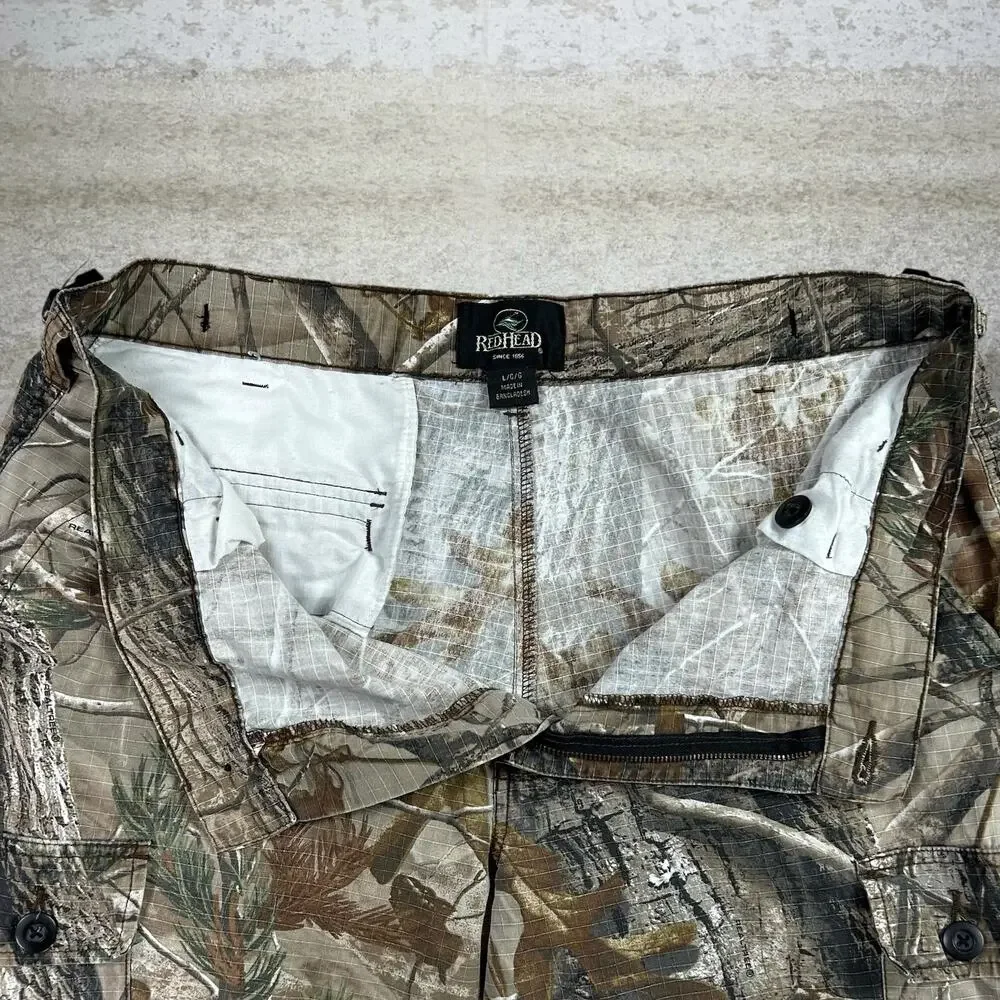Vintage 90s Realtree Tactical Pants 36x30 Baggy Wide Hunting Camo Cargos Redhead